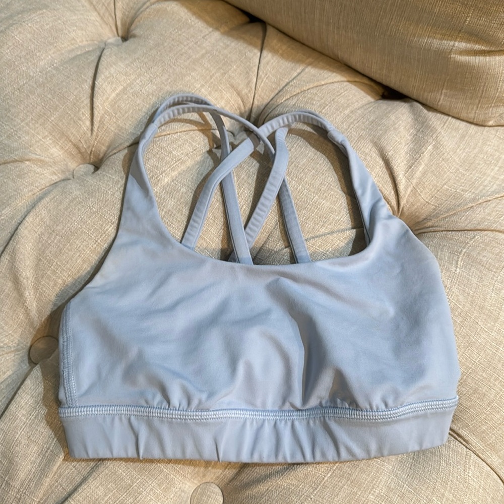 Lululemon Energy Bra size 2 light blue